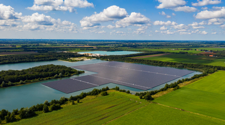 Drijvend zonnepark in Sellingen. Copyright GroenLeven